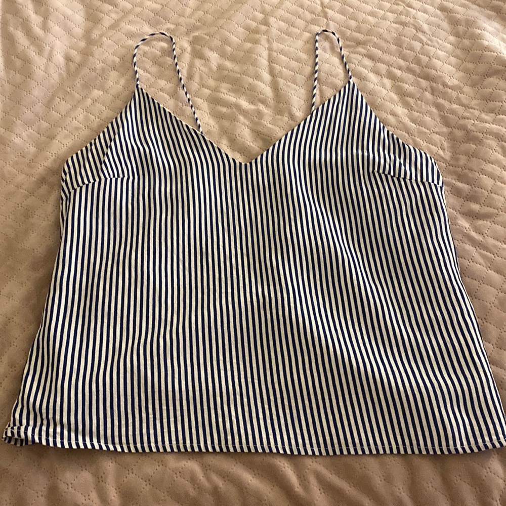 Bebe pinstripe cami top